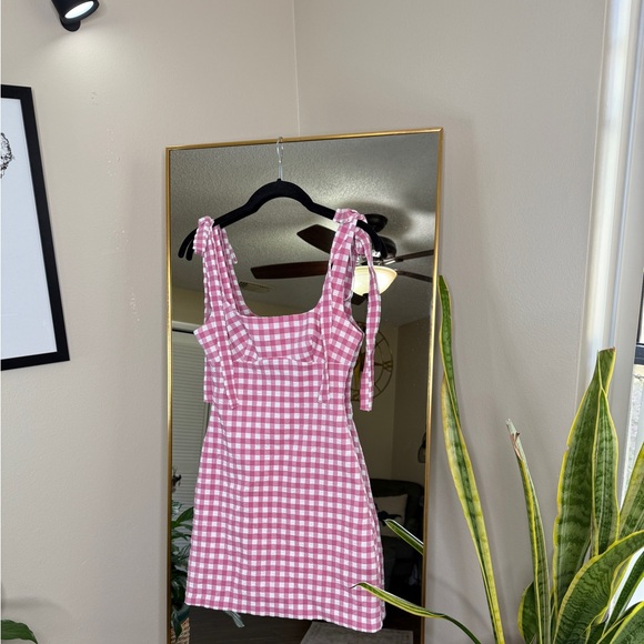 Zara Dresses & Skirts - Zara Pink Gingham Sleeveless Dress